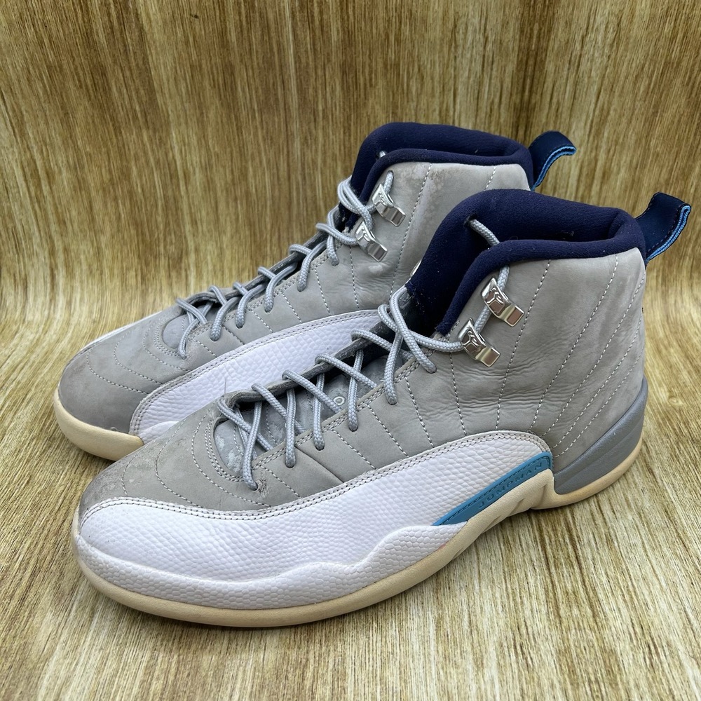 Nike Air Jordan 12 Retro Men's Size 9 Grey University Blue Sneakers 130690-007 - Picture 3 of 10